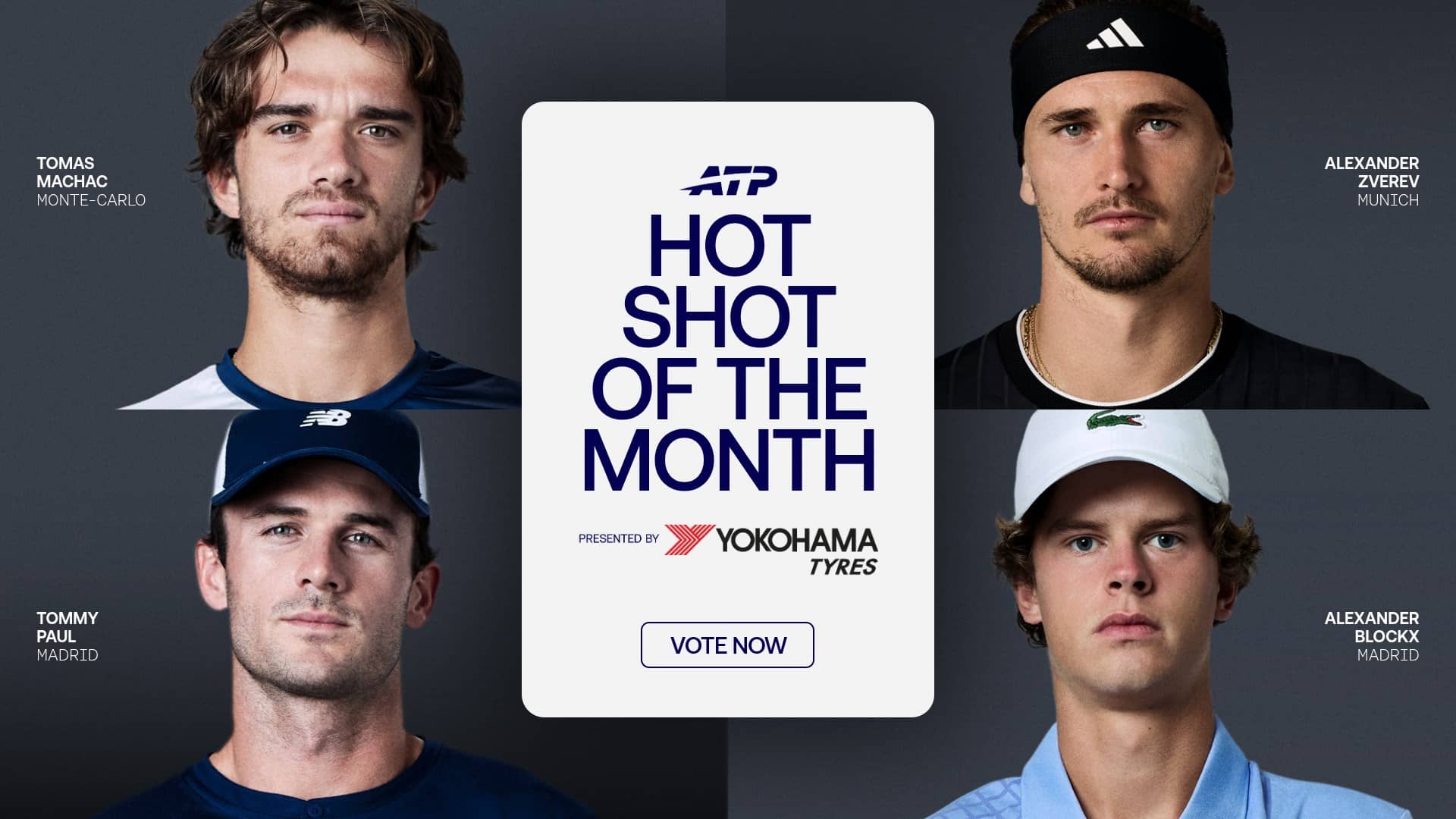 Tomas Machac, Alexander Zverev, Tommy Paul, Alexander Blockx