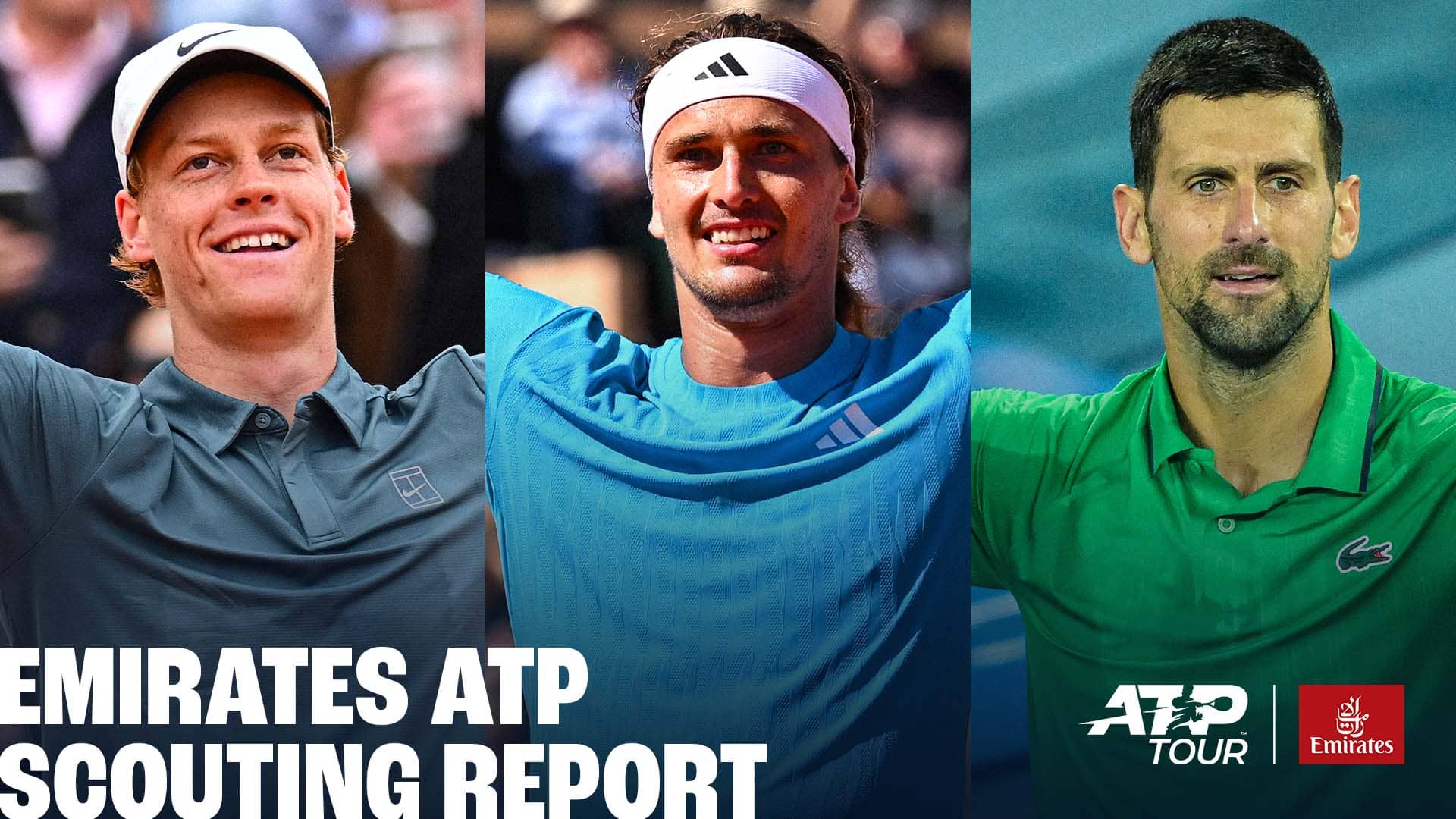 jannik Sinner, Alexander Zverev and Novak Djokovic are the top three seeds at Roland Garros, respectively.