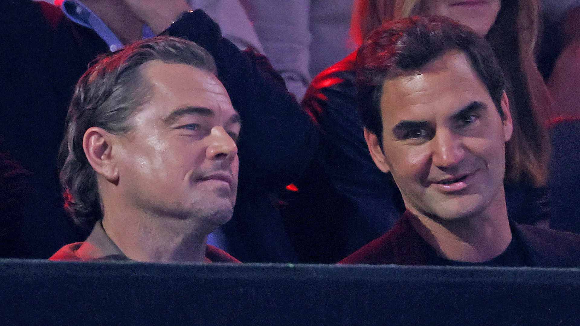 Leonardo DiCaprio and Roger Federer at the Laver Cup.