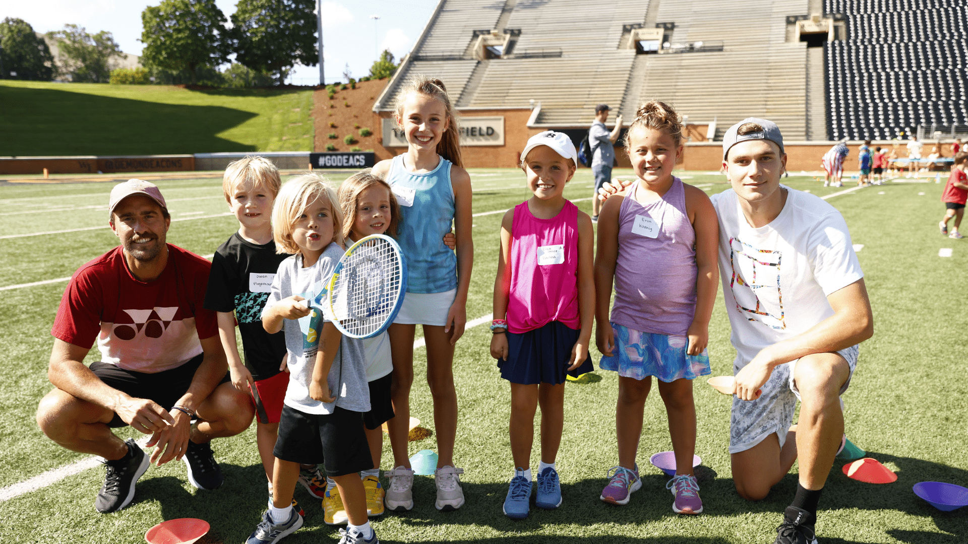 kids days with Steve Johnson and Jack Draper